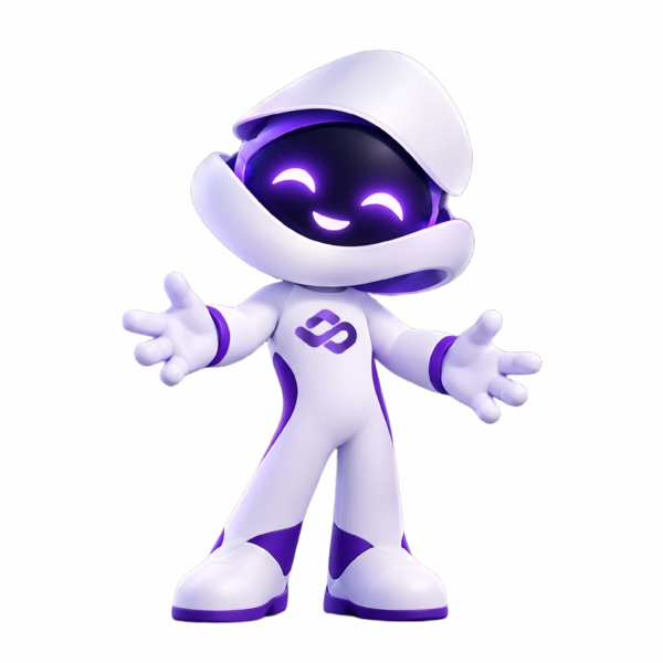 Mascote da BRZ Store, de braços abertos, dando boas-vindas